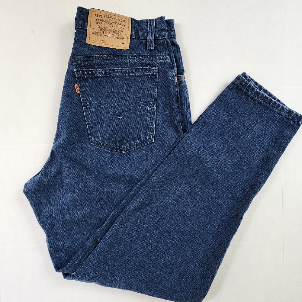Levi's Orange Tab 95 Vintage Relaxed Fit Tapered Leg Dark High Rise Jeans